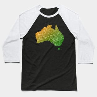 Colorful mandala art map of Australia with text in green and orange Baseball T-Shirt